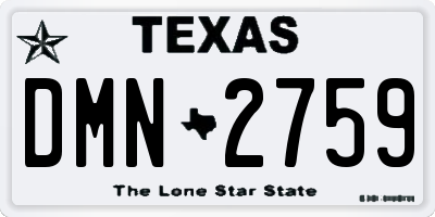 TX license plate DMN2759