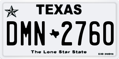 TX license plate DMN2760