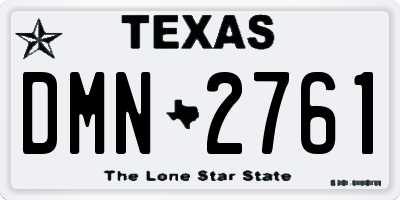 TX license plate DMN2761