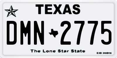 TX license plate DMN2775