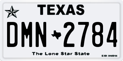TX license plate DMN2784