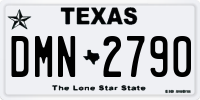 TX license plate DMN2790