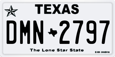TX license plate DMN2797