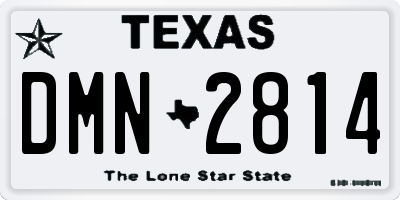 TX license plate DMN2814