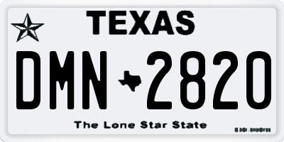TX license plate DMN2820