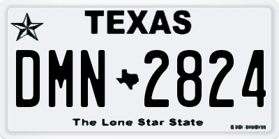 TX license plate DMN2824