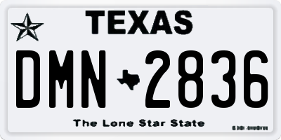TX license plate DMN2836