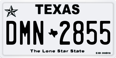 TX license plate DMN2855