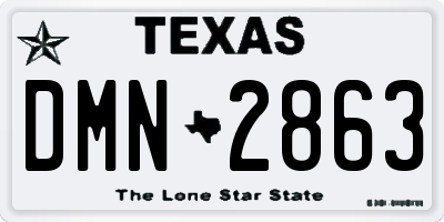 TX license plate DMN2863