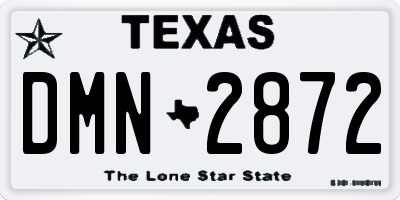 TX license plate DMN2872