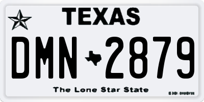 TX license plate DMN2879