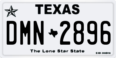 TX license plate DMN2896