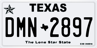 TX license plate DMN2897