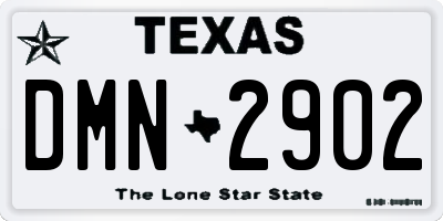 TX license plate DMN2902