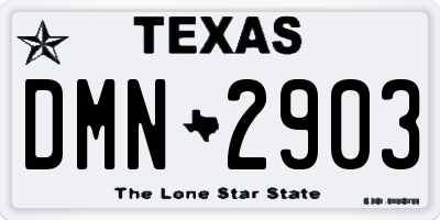 TX license plate DMN2903