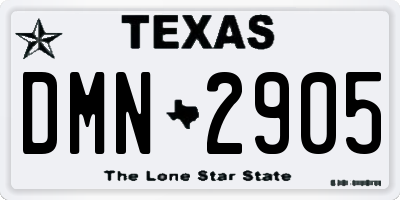 TX license plate DMN2905