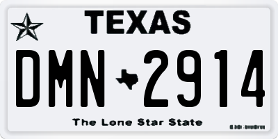 TX license plate DMN2914