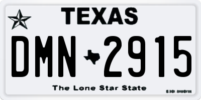 TX license plate DMN2915