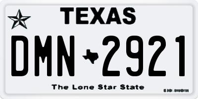 TX license plate DMN2921