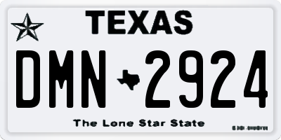 TX license plate DMN2924