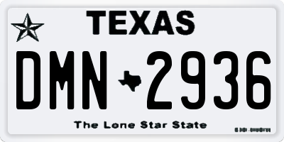 TX license plate DMN2936