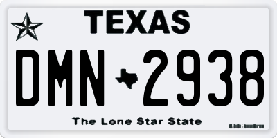 TX license plate DMN2938