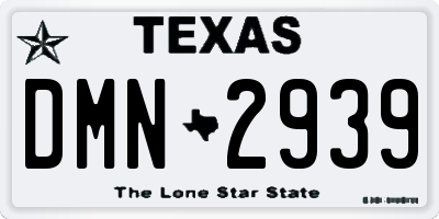 TX license plate DMN2939