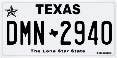 TX license plate DMN2940