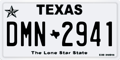 TX license plate DMN2941