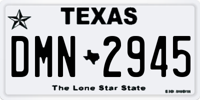 TX license plate DMN2945