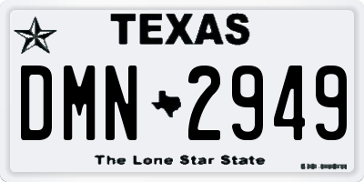 TX license plate DMN2949