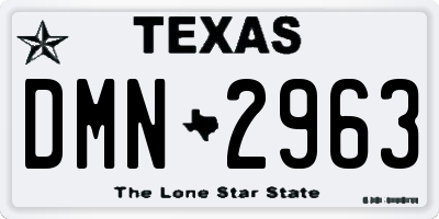 TX license plate DMN2963