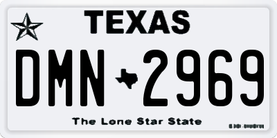 TX license plate DMN2969