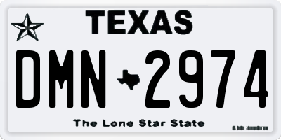 TX license plate DMN2974
