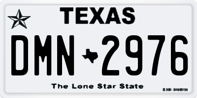 TX license plate DMN2976