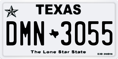 TX license plate DMN3055