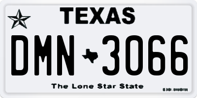 TX license plate DMN3066