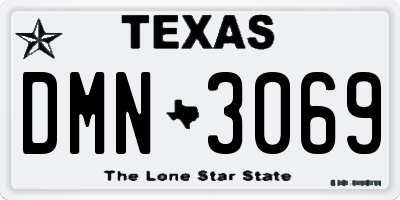 TX license plate DMN3069