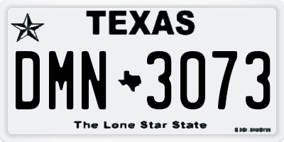 TX license plate DMN3073
