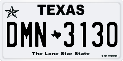 TX license plate DMN3130