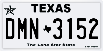 TX license plate DMN3152