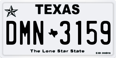 TX license plate DMN3159