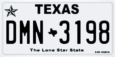 TX license plate DMN3198