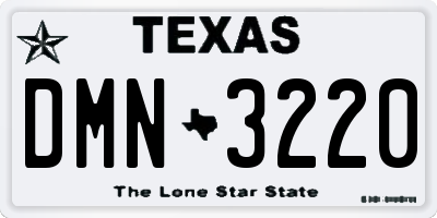TX license plate DMN3220