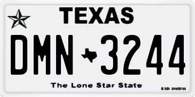 TX license plate DMN3244