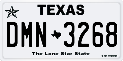 TX license plate DMN3268