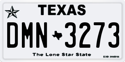 TX license plate DMN3273