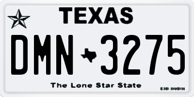 TX license plate DMN3275