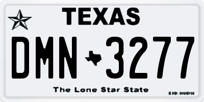 TX license plate DMN3277