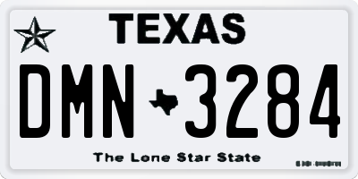 TX license plate DMN3284